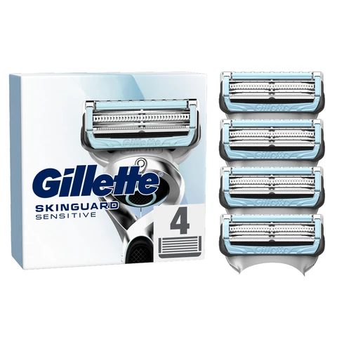 Gillette SkinGuard Sensitive Razor Blade Refills for Men,  4 Blades