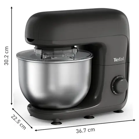 Tefal QB161H38 - Robot de Cuisine Multifonction Noir - 1000 W, Capacité 5 L, 15 Programmes