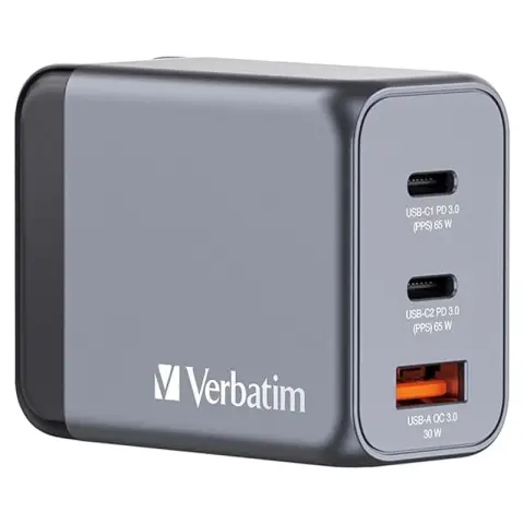 Verbatim GNC-140 GaN Charg. 140W 3xUSB-C PD, 1xUSB-A QC 3.0 32203