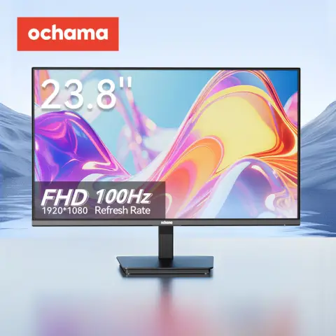 ochama Office Monitor 23.8-Inch - Gaming and Office Monitor - 1080P HD - 100Hz High Refresh Rate 23.8-inch Display - 3-Side Ultra-Narrow Bezels
