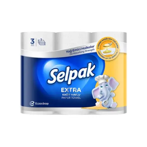 Selpak Kitchen Roll 3 Rolls Extra Absorbent