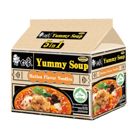 Baixiang White Elephant Noodles in Lamb Soup 102g*5 Mutton Noodle Soup 白象汤好喝-羊肉汤麵(5pcs)515g