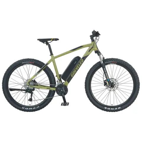 Prophete E-Bike 27.5 inch Mid Motor LCD Display Frame 48cm Graveler Matte Green SUV