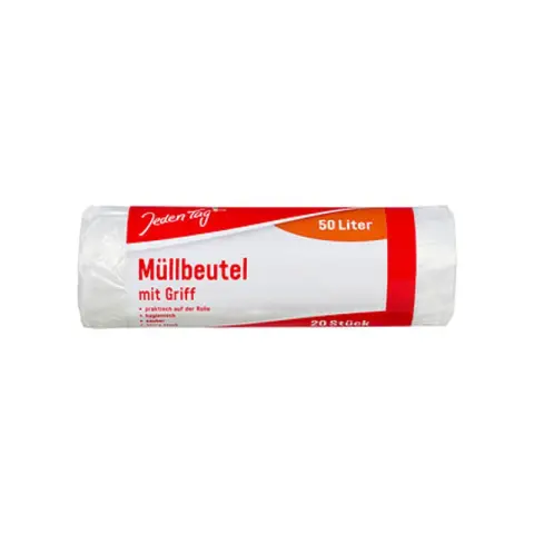 Jeden Tag Müllbeutel mit Griff 50l