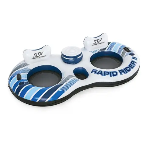 Bestway Hydro-Force™ 2-Person Swimming Ring Rapid Rider™ II with Backrest 251 x 132 cm