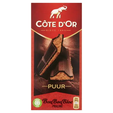 Cote D'or Bonbonbloc Pure 200g