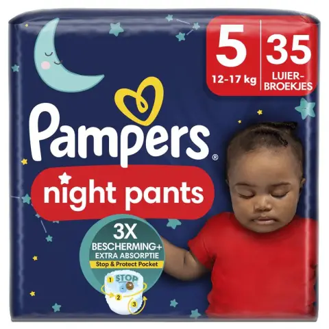 Pampers Night Pants Gr. 5 Windelhöschen 12kg-17kg 35 Stk