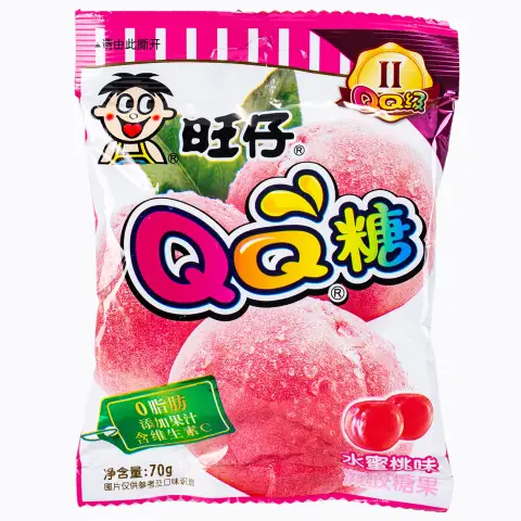 WANT WANT-QQ GUMMY(PEACH FLAVOUR) 70g 旺仔QQ糖水蜜桃味 70g