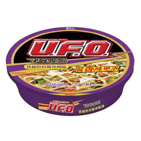 NISSIN UFO INSTANT YAKISOBA SALAD SQUID FLAVOUR 123G  UFO飞碟炒面铁板色拉鱿鱼风味 123g