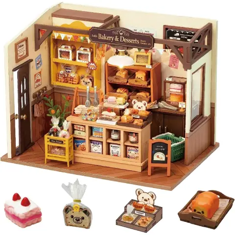 Robotime Rolife Becka's Baking House DIY Dollhouse Kit 25 x 15 x 19.5 cm 1PC