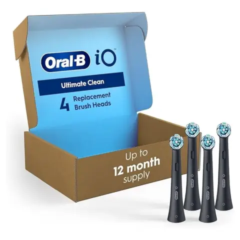 ORAL-B iO Series Ultimate Clean Ersatzbürstenköpfe, schwarz, 4 Stück