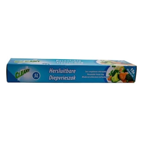 Cleany Hersluitbare Diepvrieszak 5 ltr in doos à 15 st