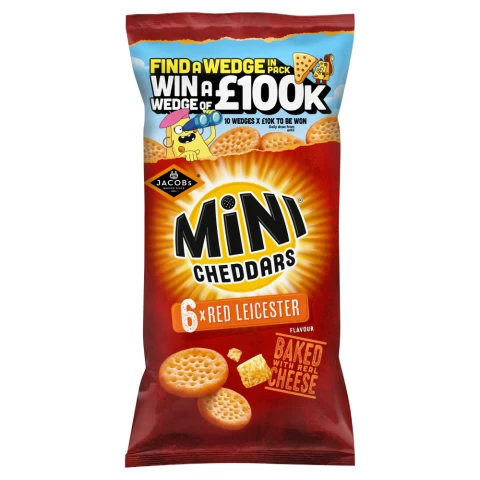 Jacob's Mini Cheddars Red Leicester 6 X 23g