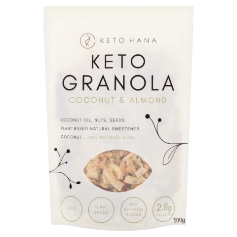 Keto Hana Coconut & Almond (Plant Based) Keto Granola 300g