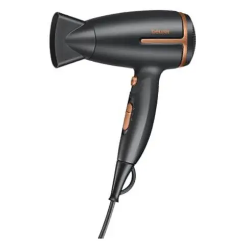 Beurer HC25 - Sèche-Cheveux Voyage - 1600W Ionique Pliable Tension Universelle