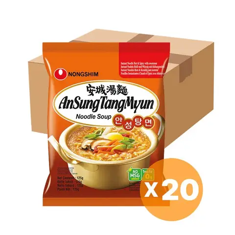 NongShim Ansung Tangmyun 125g x 20 Instant Noodle Box