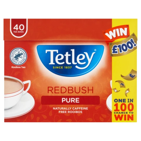 Tetley Redbush 40 Tea Bags 100g