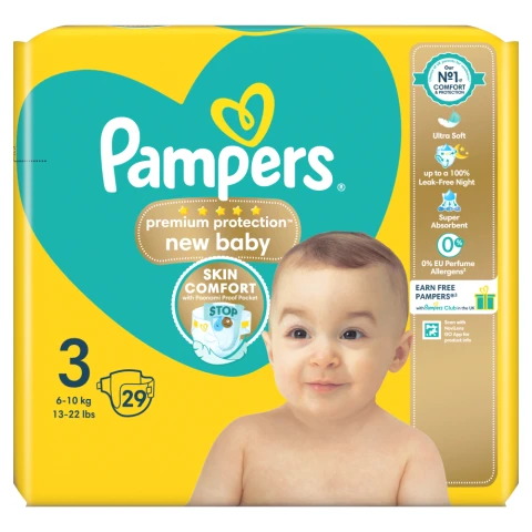 Pampers New Baby Size 3 29 Nappies