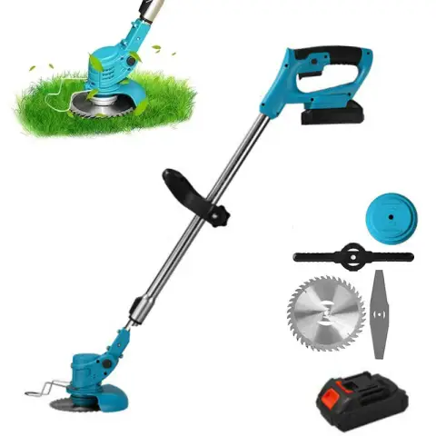 Draadloze grasmaaier trimmer Handheld elektrisch Blauw Europese standaard