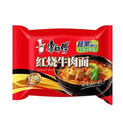 Master Kong Classic Bag Braised Beef Noodles 105g/Bag 康师傅经典袋红烧牛肉面105克/袋