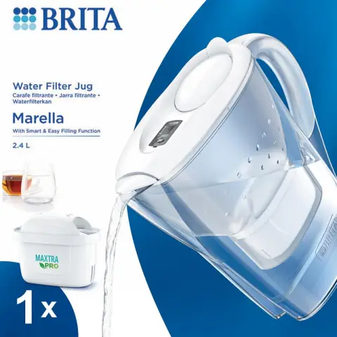 Brita Water Filter Jug Marella White 2.4 L + 1*Maxtra Pro