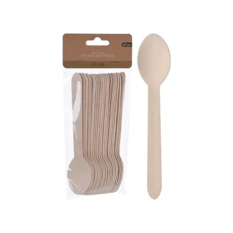 Lot de 20 cuillères en bois