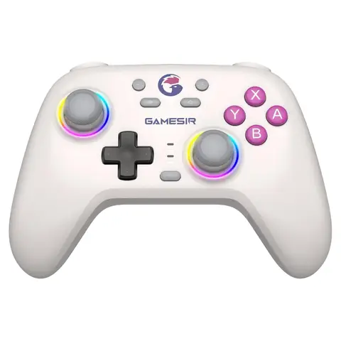 GameSir Nova Retro White Multi-Platform Tri-Mode Connectivity Game Controller Warm White Nova Retro White for Nintendo Switch / Android / iOS / Windows PC/Steam