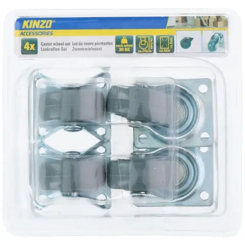 Zwenkwielen Vast 4 kleine 40 mm zwenkwielen Trolley Dolley-meubels