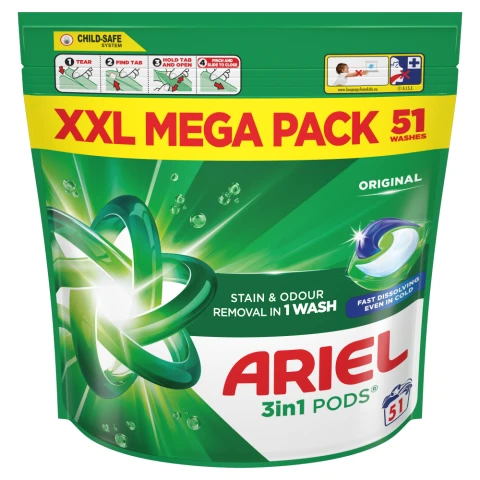 Ariel 3in1 PODS, Washing Liquid Capsules 51 Washes