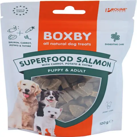 Boxby Proline Superfood - Zalm, Wortel & Tijm - Hondensnacks - 120 g