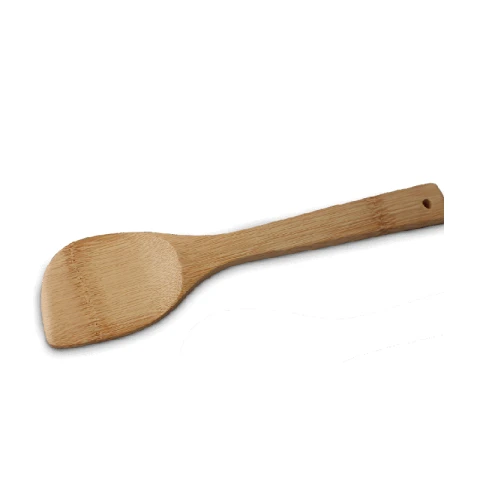 Bambusspatel, antihaftbeschichtet, langstieliger Pfannenwender, flacher Boden, nicht-invasiver Holzspatel, Hochtemperatur-Bambus-Küchengeschirr für den Haushalt, 30 cm