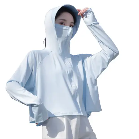 H.XUN Sonnenschutzkleidung für Damen – Sommer-Outdoor-UV-Schutzmantel aus Eisseide – atmungsaktiv