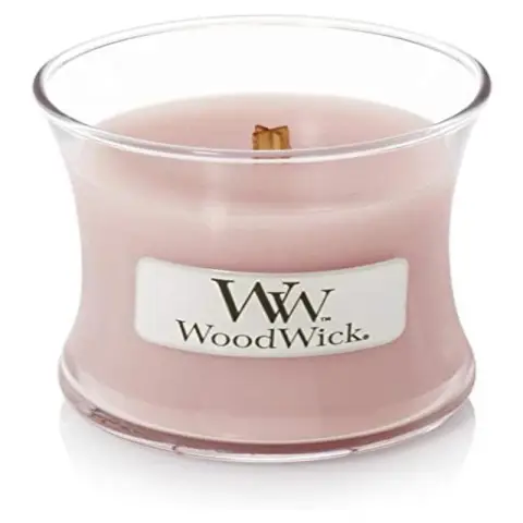 Woodwick Mini-Sanduhrkerze aus Rosenholz