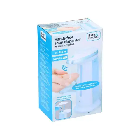 Bath & Kitchen Hands Free Soap Dispenser with Sensor Motion Activated 12x8.2x19.5 cm 330 ml