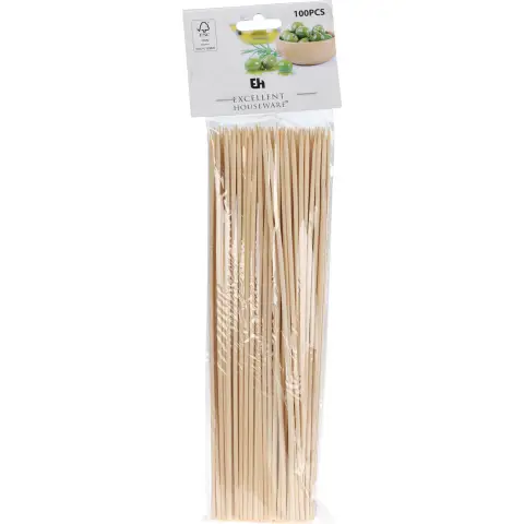 Excellent Houseware - Satay Sticks Bamboo - 3x250mm - 100pcs Bamboo Skewers 100pcs 25 cm