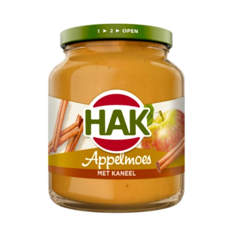 Hak Compote de pommes Hak à la cannelle 355g