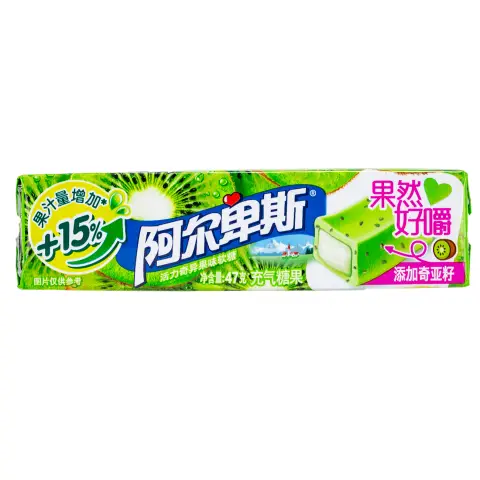 SOFT CHEWY CANDY (KIWI FRUIT FLAVOUR) 47g 阿尔卑斯果然好嚼奇异果味软糖条形 47g