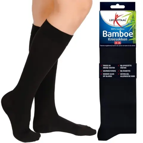 Lucovitaal Knee Sock Bamboo 35–38 black