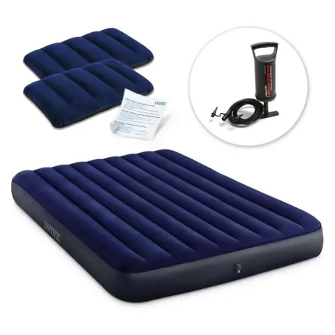 INTEX Classic Downy Airbed Queen with handpump, 152x203x25CM