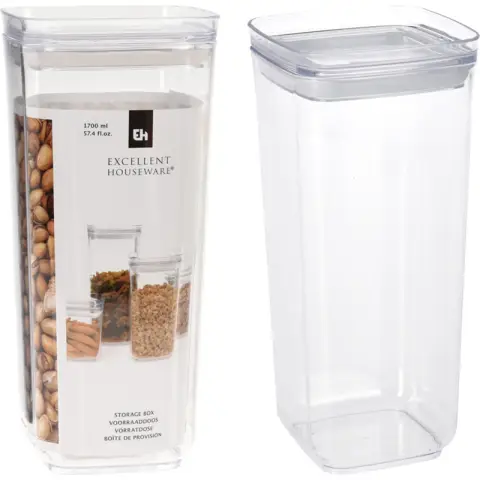 Excellent Houseware Frischhaltedose, versiegelte Box mit Deckel, Obst- und Gemüse-Organizer, 1700 ml