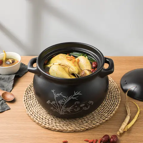 Casserole Soup Stew Pot Ceramic Open Flame High Temperature Resistant 