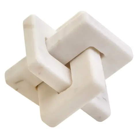 Fifty Five South Sculpture Nason Knot Marble White