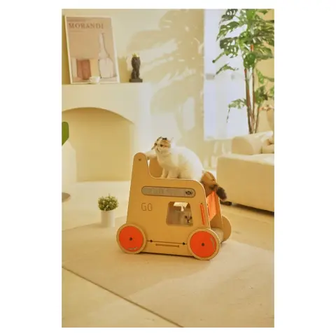 Coneko Katzenklettergerüst Katzenkratzbrett - Trolley Modellierung