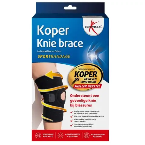 Lucovitaal Copper Knee Brace CE – 1 piece