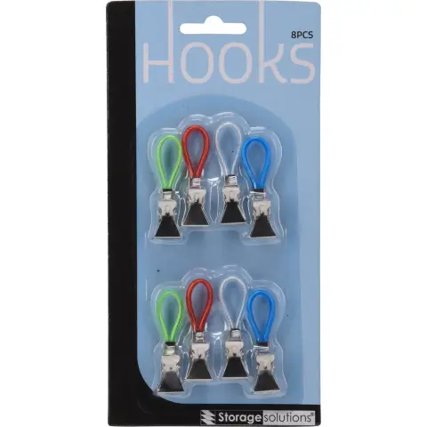 Lot de 8 crochets colorés pour serviettes et vêtements, 5 cm