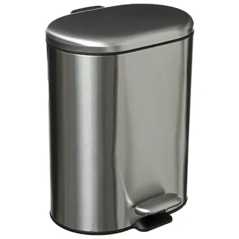 5Five SOFTCL 6L SILIFLEX DUSTBIN SS Silver