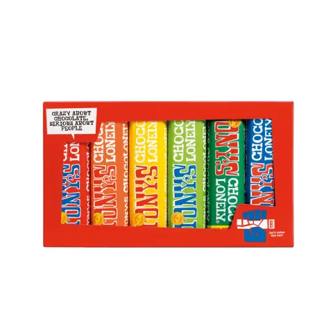 Tony's Chocolonely Fairtrade Rainbow Tasting Pack 288g