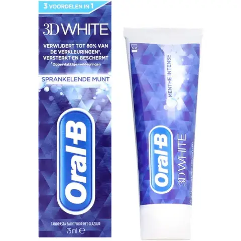 ORAL-B Tandpasta - 3D White Sparkling Mint 75 ml
