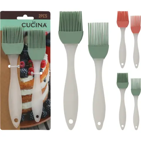Lot de 2 pinceaux à pâtisserie en silicone