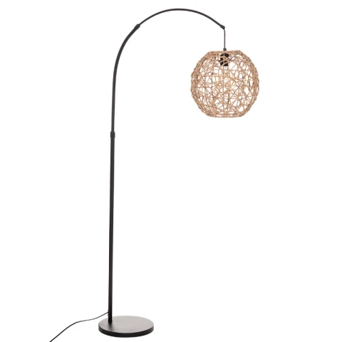 Lampadaire arche Raahe 180 cm de haut en métal naturel